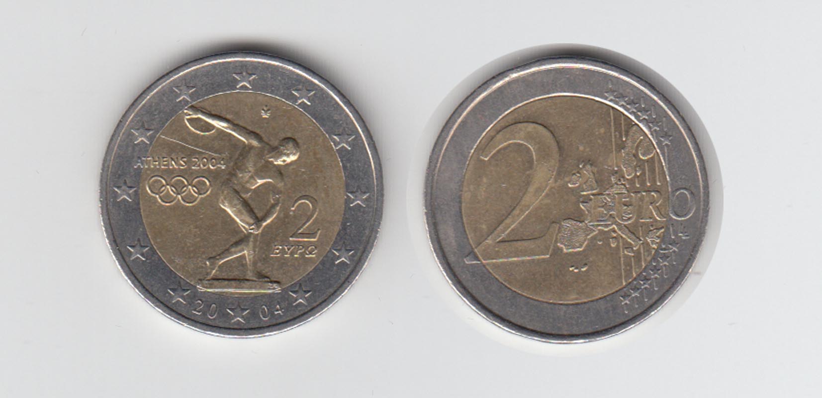 2 Euro Gedenkmünze Griechenland 2004 Olympia Athen Stempelglanz /13 · Philastudio Westerwald GmbH 2 Euro Gedenkmünze Griechenland 2004 Olympia Athen Stempelglanz /13 · Philastudio Westerwald GmbH