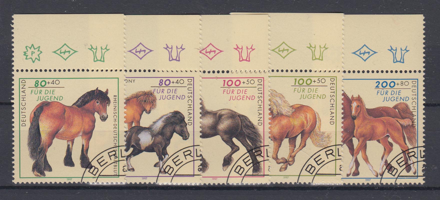 Prophila Collection Briefmarkenset BRD Pferderassen 1997 – Komplett Postfrisch MNH